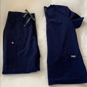 XS Figs NAVY Scrub Set